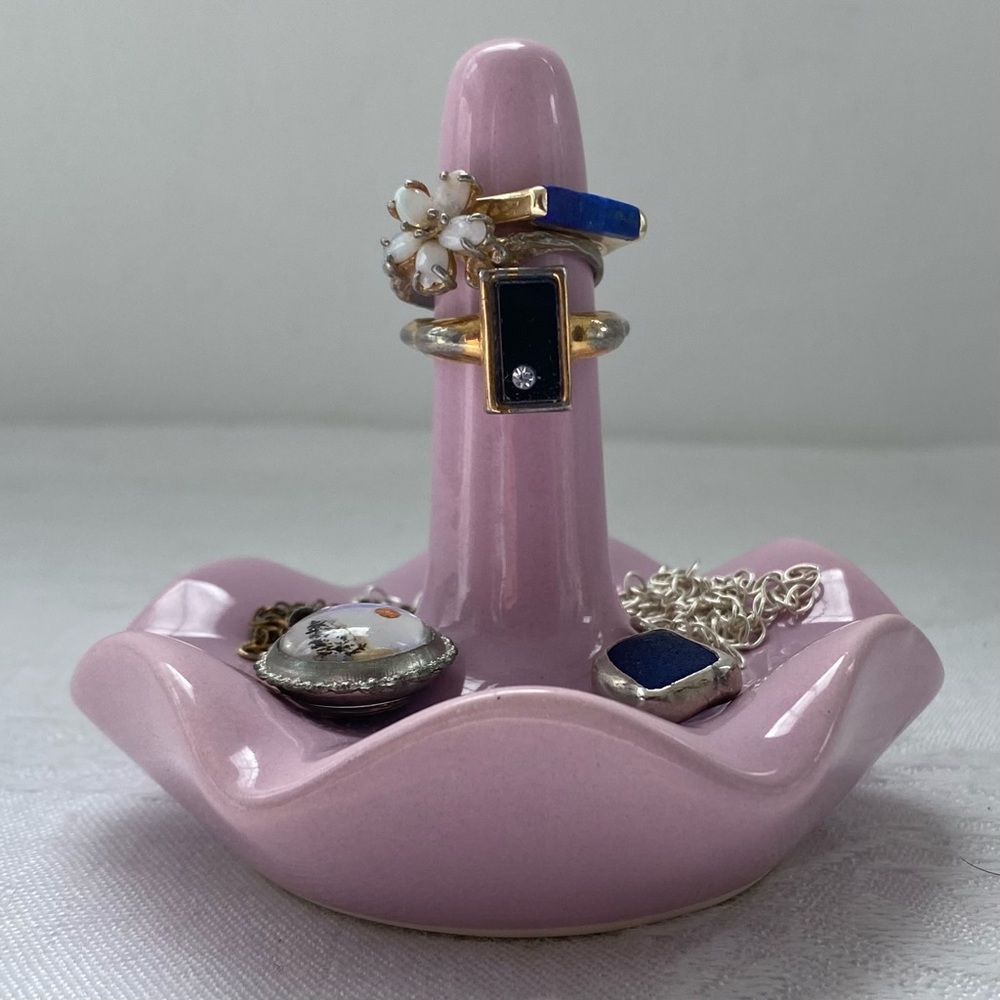 Ceramic Ring Holder Trinket Dish Pale Lilac - Picture 5 of 11